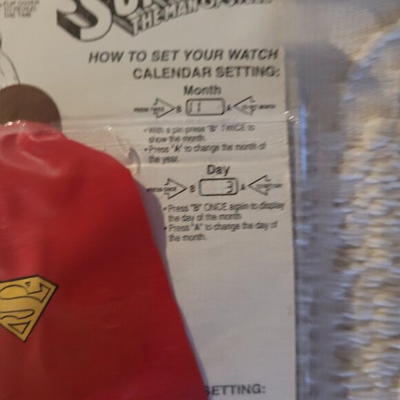 1991 Vintage Superman Digital Wrist Watch New - Picture 10 of 15